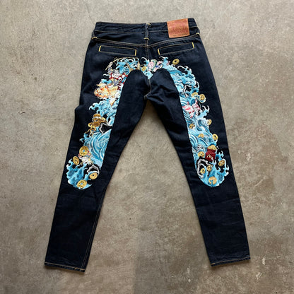 32x30 00s Evisu Wave Jeans