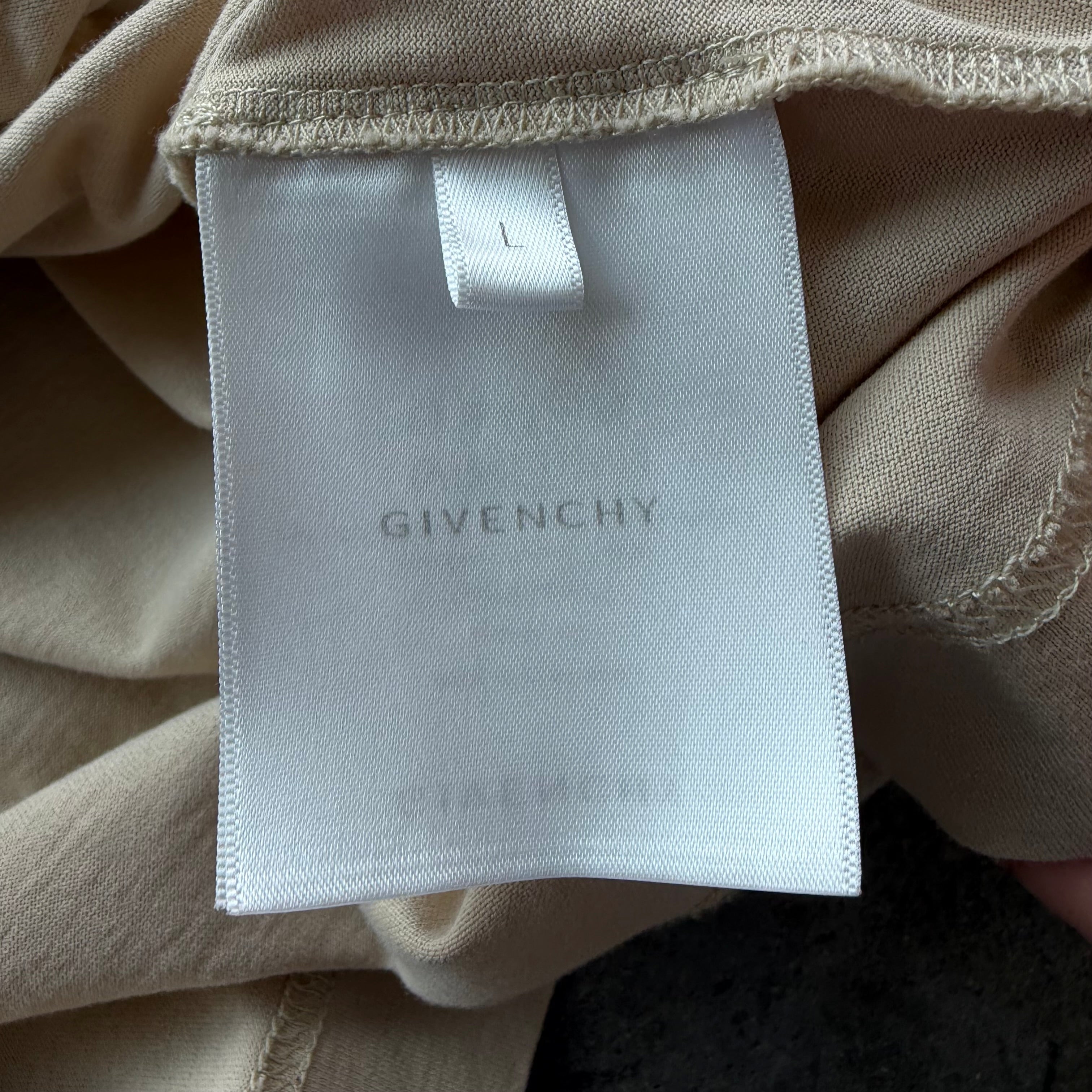 L Givenchy Logo Tee Tan
