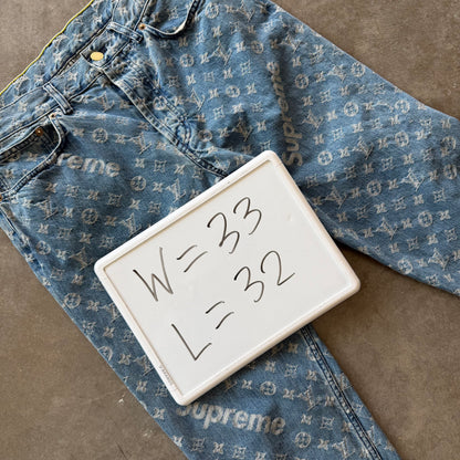 33x32 Louis Vuitton x Supreme Jacquard Denim
