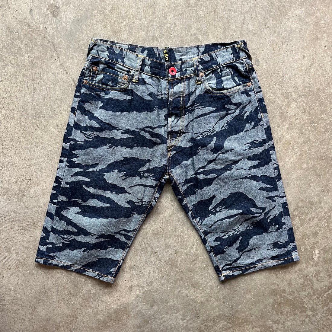 32w Camo Evisu Shorts