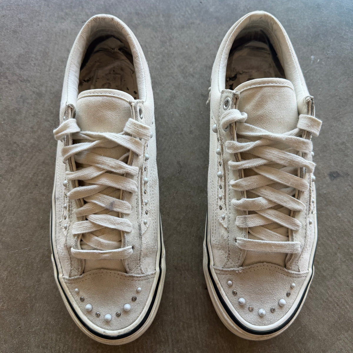 10.5 Vans Pearlized White