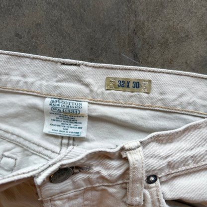 33x30 100% Cotton White Polo Pants