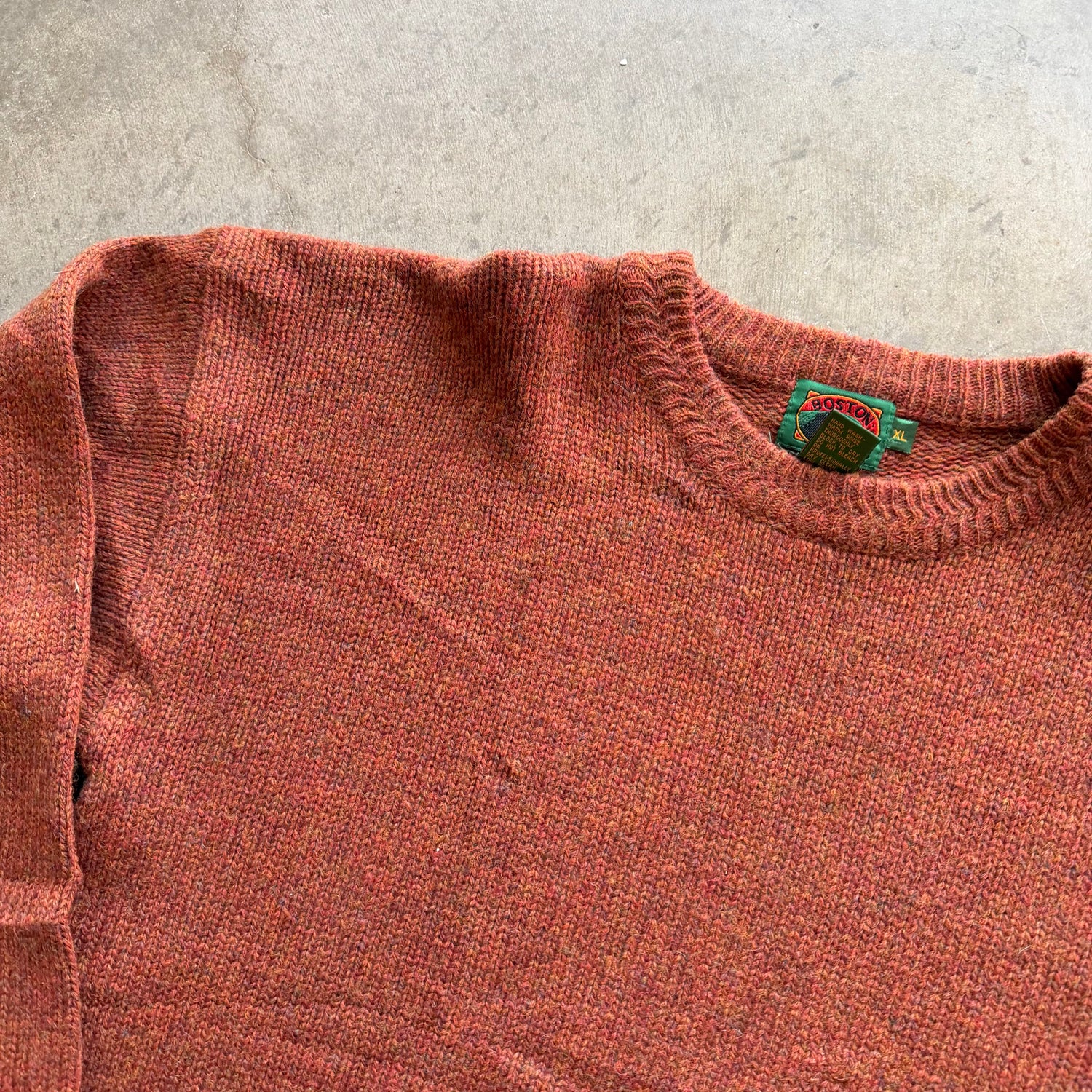XL 90s Orange Wool Sweater