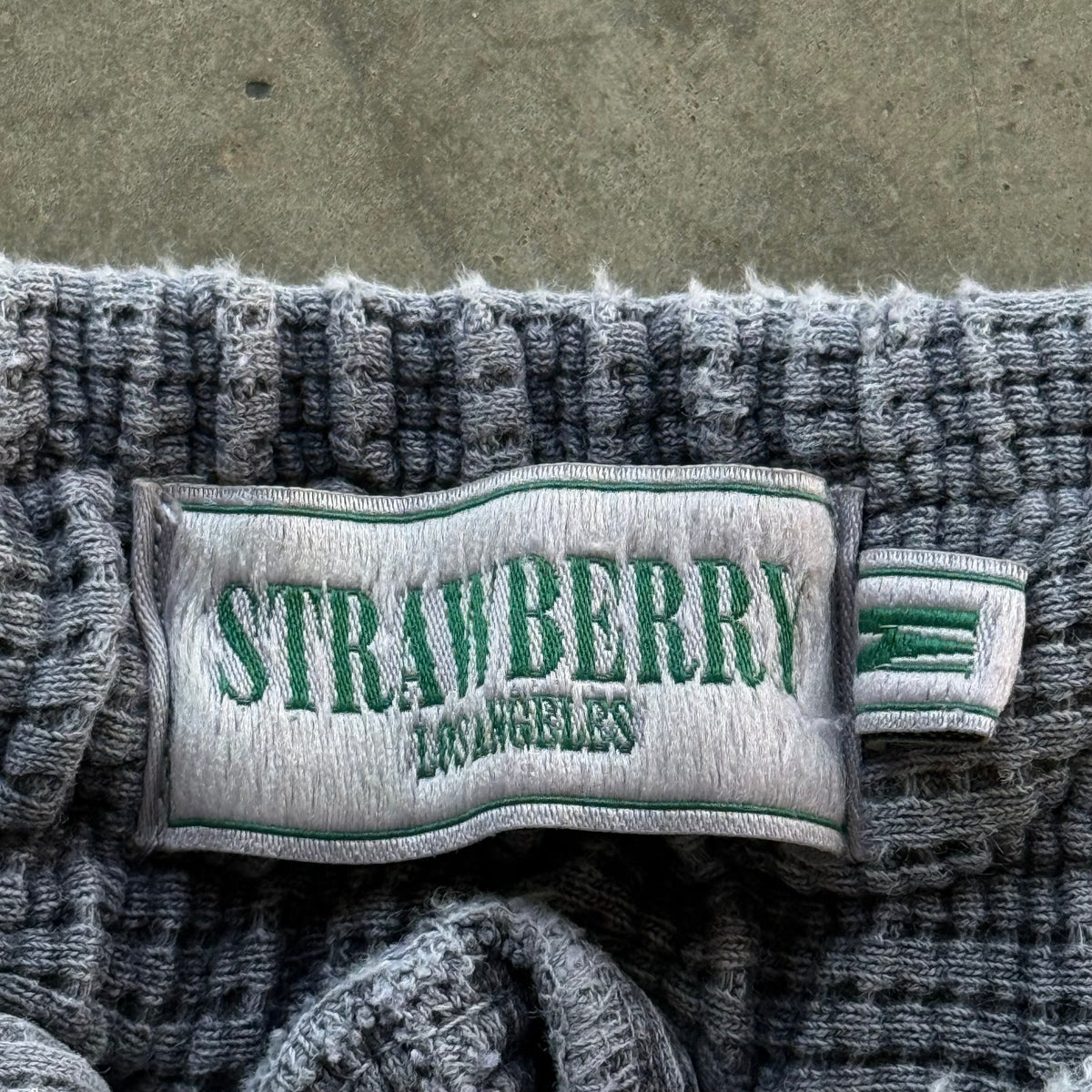 M Strawberry Waffle Knit Sweatpants