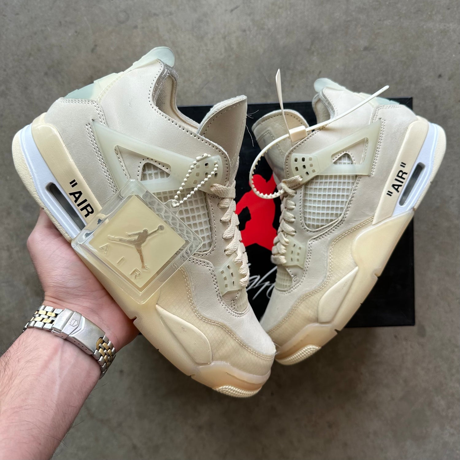 7.5 Used Jordan 4 Off White