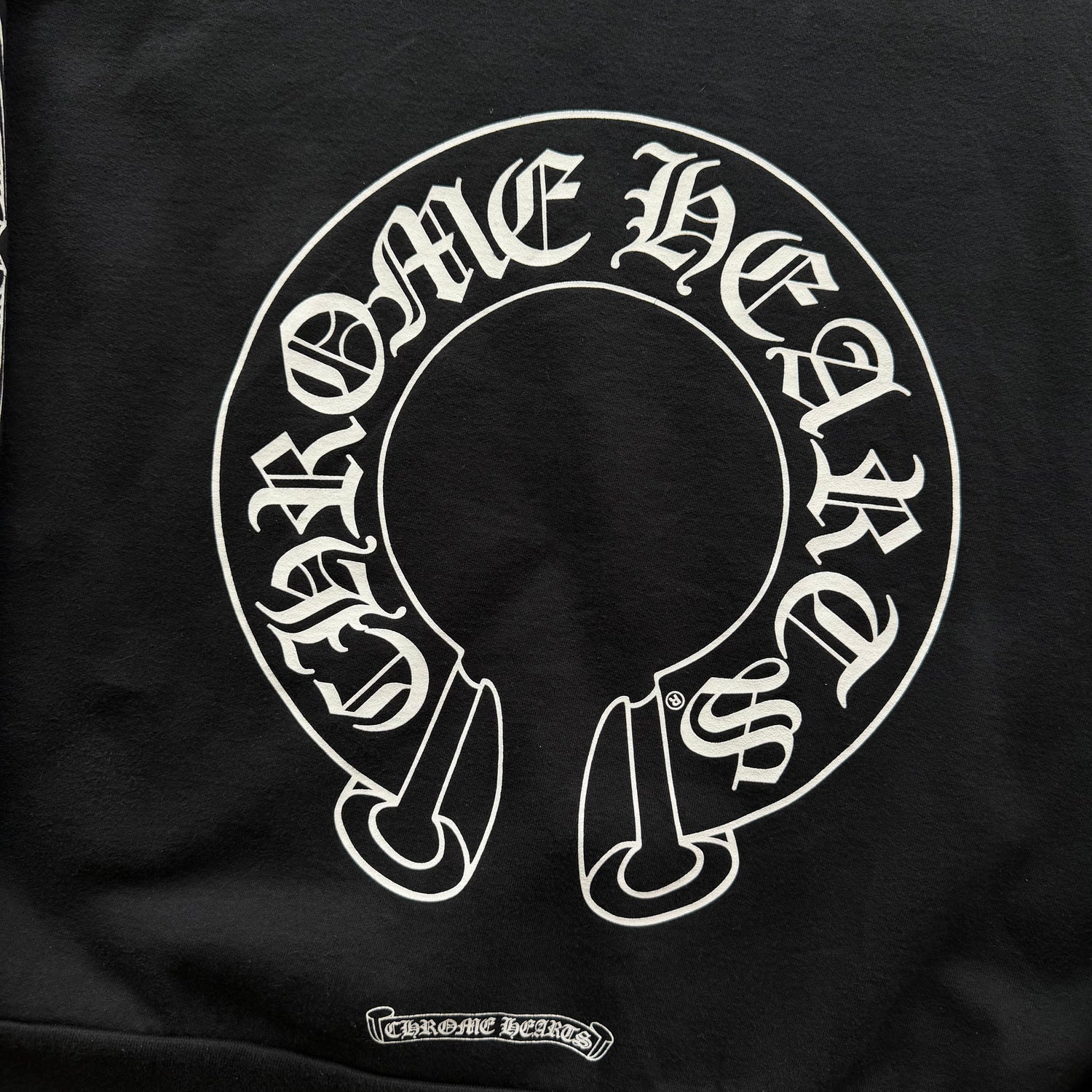 XL Chrome Hearts Floral Horseshoe Logo Crewneck Black