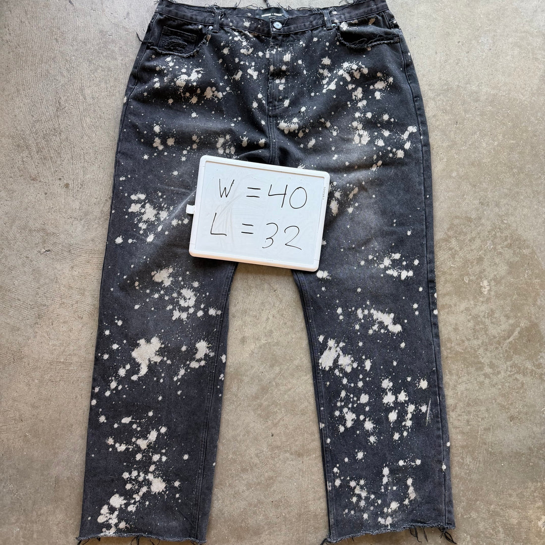 40x32 Homme Femme Bleached Jeans