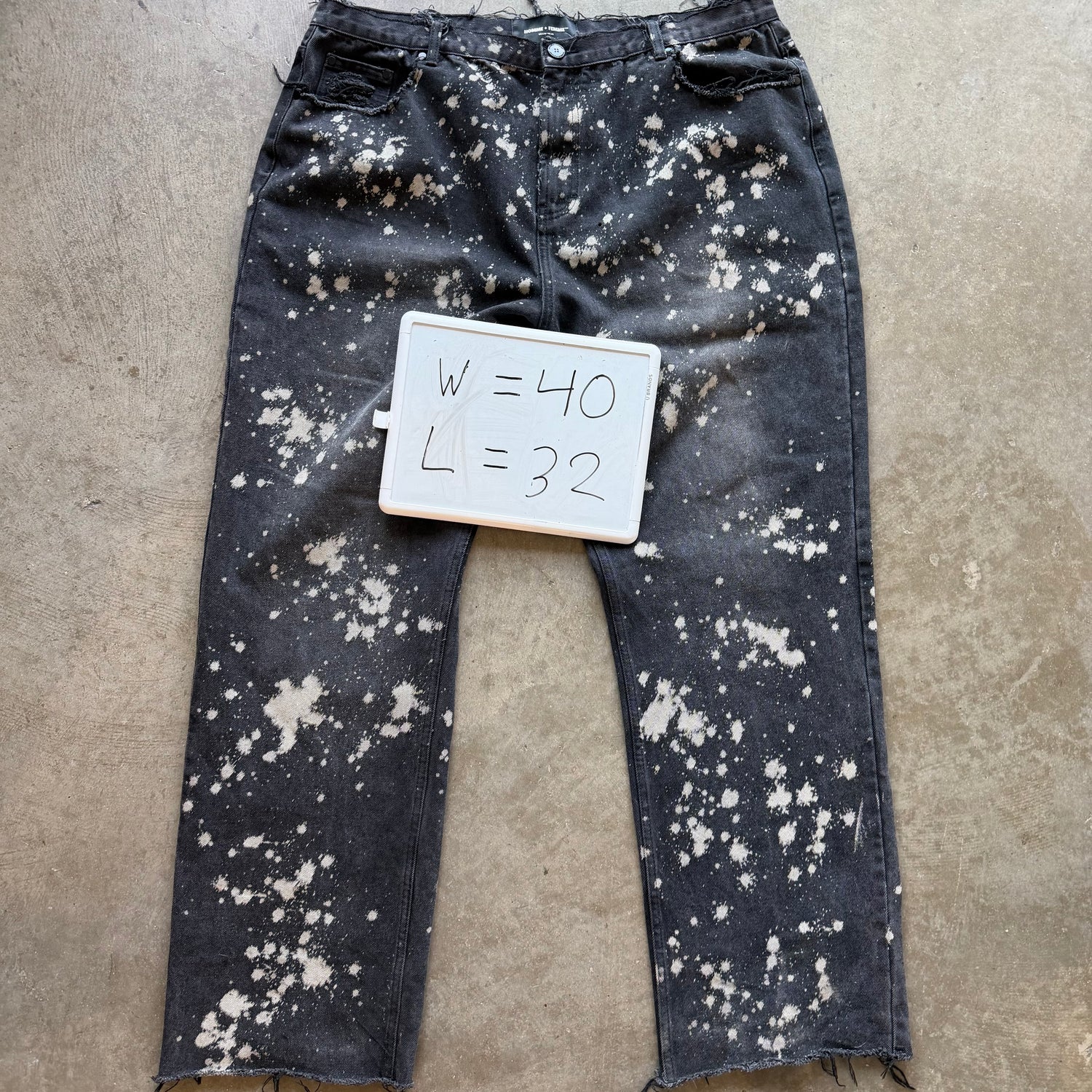 40x32 Homme Femme Bleached Jeans
