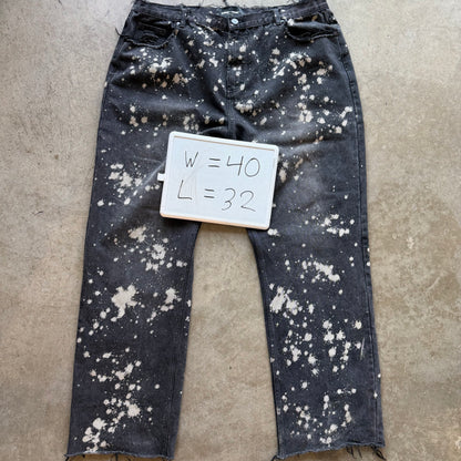 40x32 Homme Femme Bleached Jeans