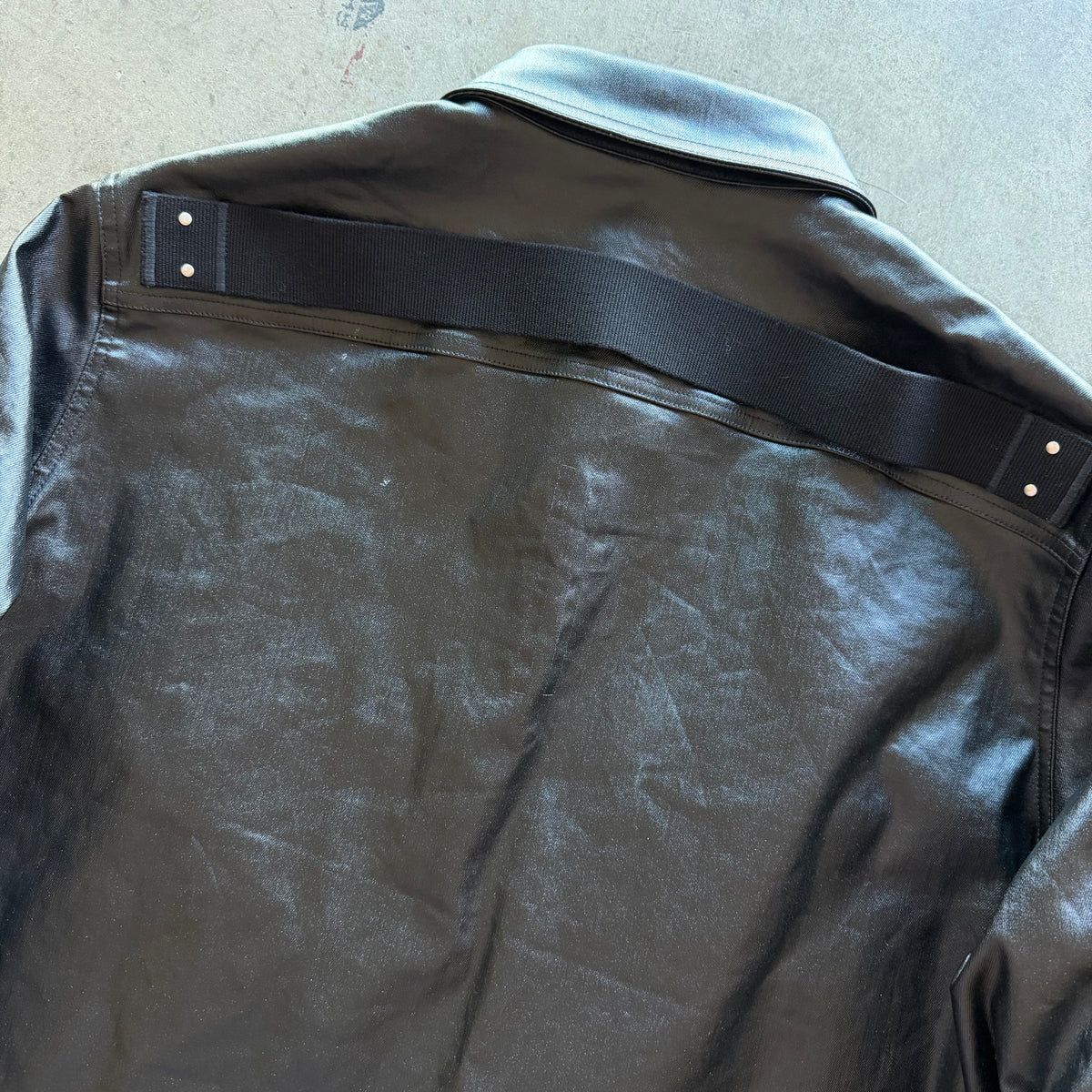 L Rick Owens S/S 25 Tour Alice Cropped Leather Jacket