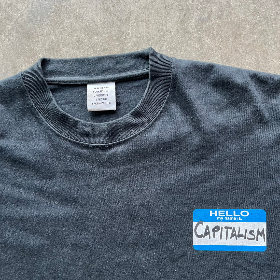 L Vetements Capitalism Tee