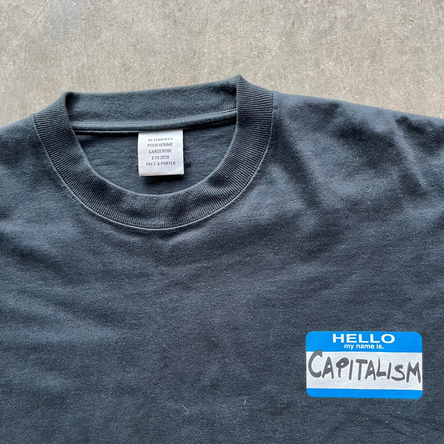 L Vetements Capitalism Tee