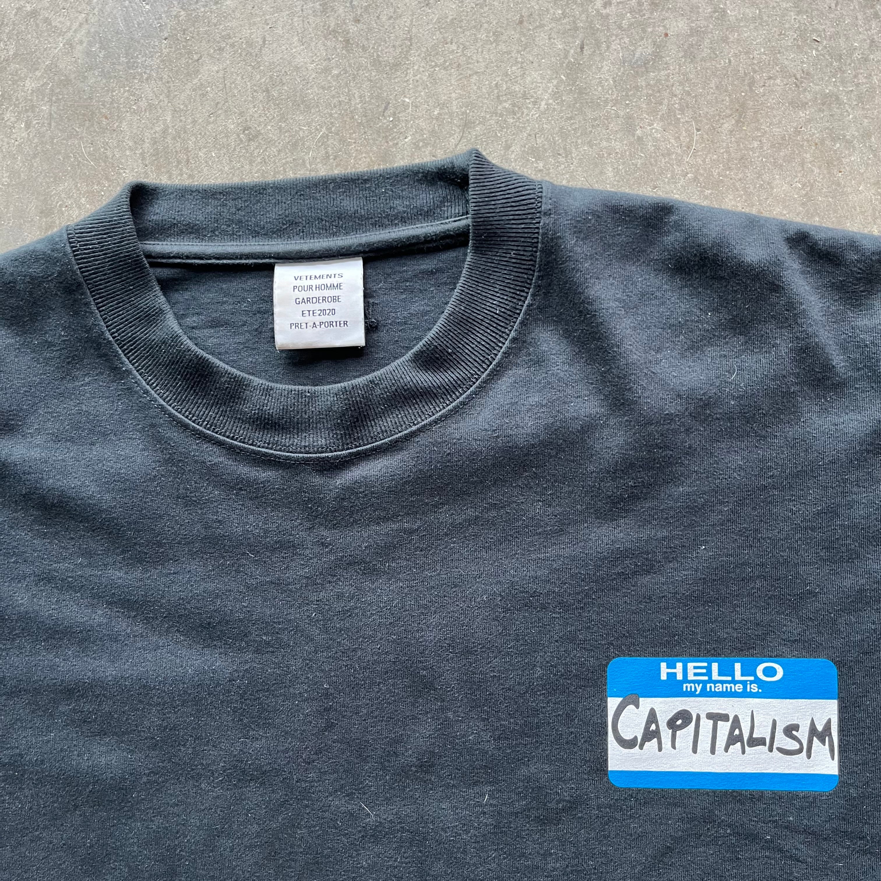 L Vetements Capitalism Tee