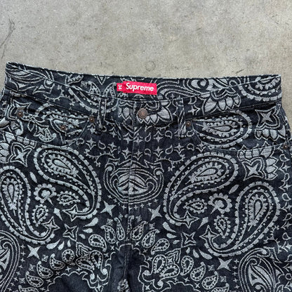34w New Supreme Jacquard Paisley Pants
