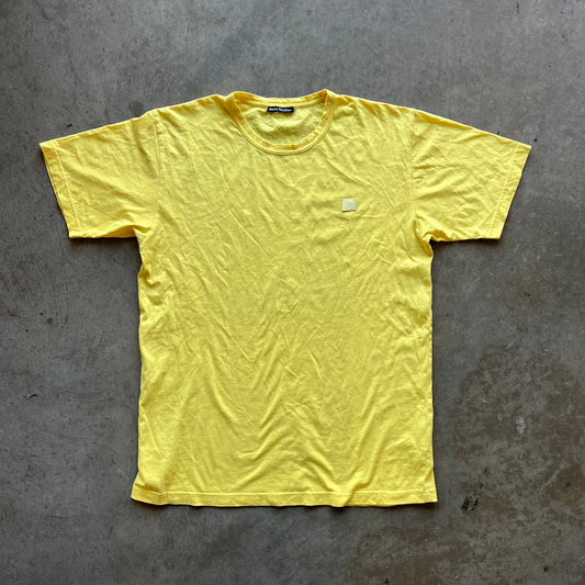 XL Acne Studios Yellow Face Tee