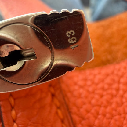 Hermes Taurillon Clemence Picotin Lock 25 Orange