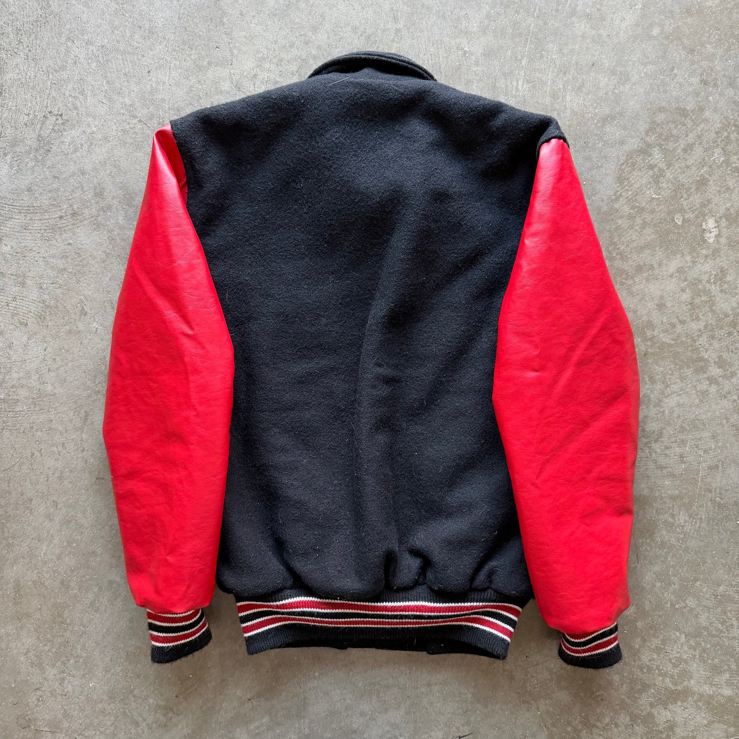 S 90s Red/Black Letterman Jacket