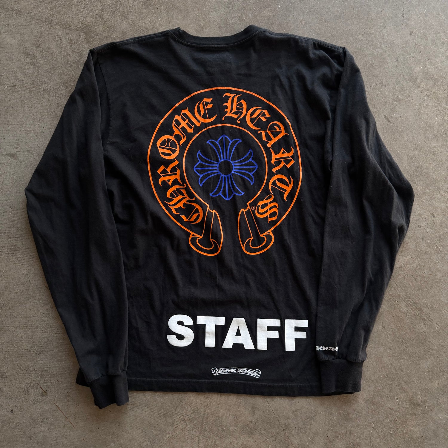 L Chrome Hearts Staff Tee Orange Blue