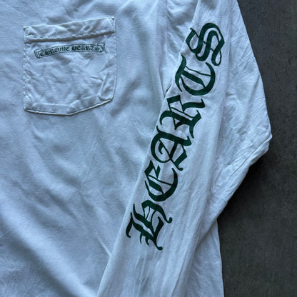 L Green/White Chrome Hearts Crosses Tee