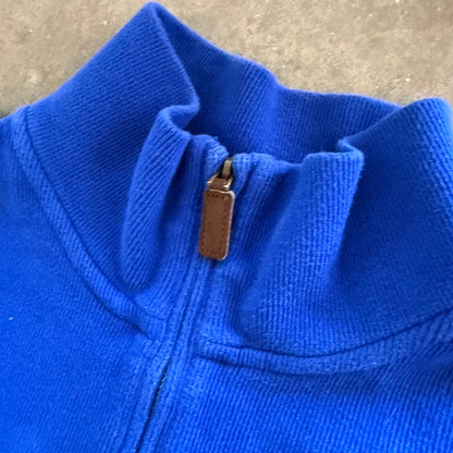 L Blue Polo Quarter Zip