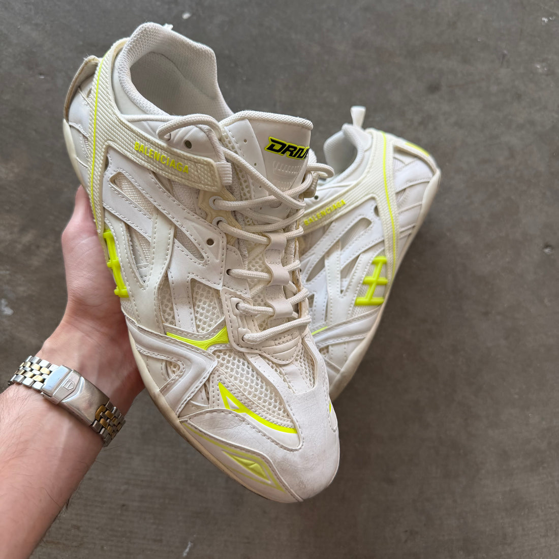 8 Balenciaga Drive Sneaker White Yellow