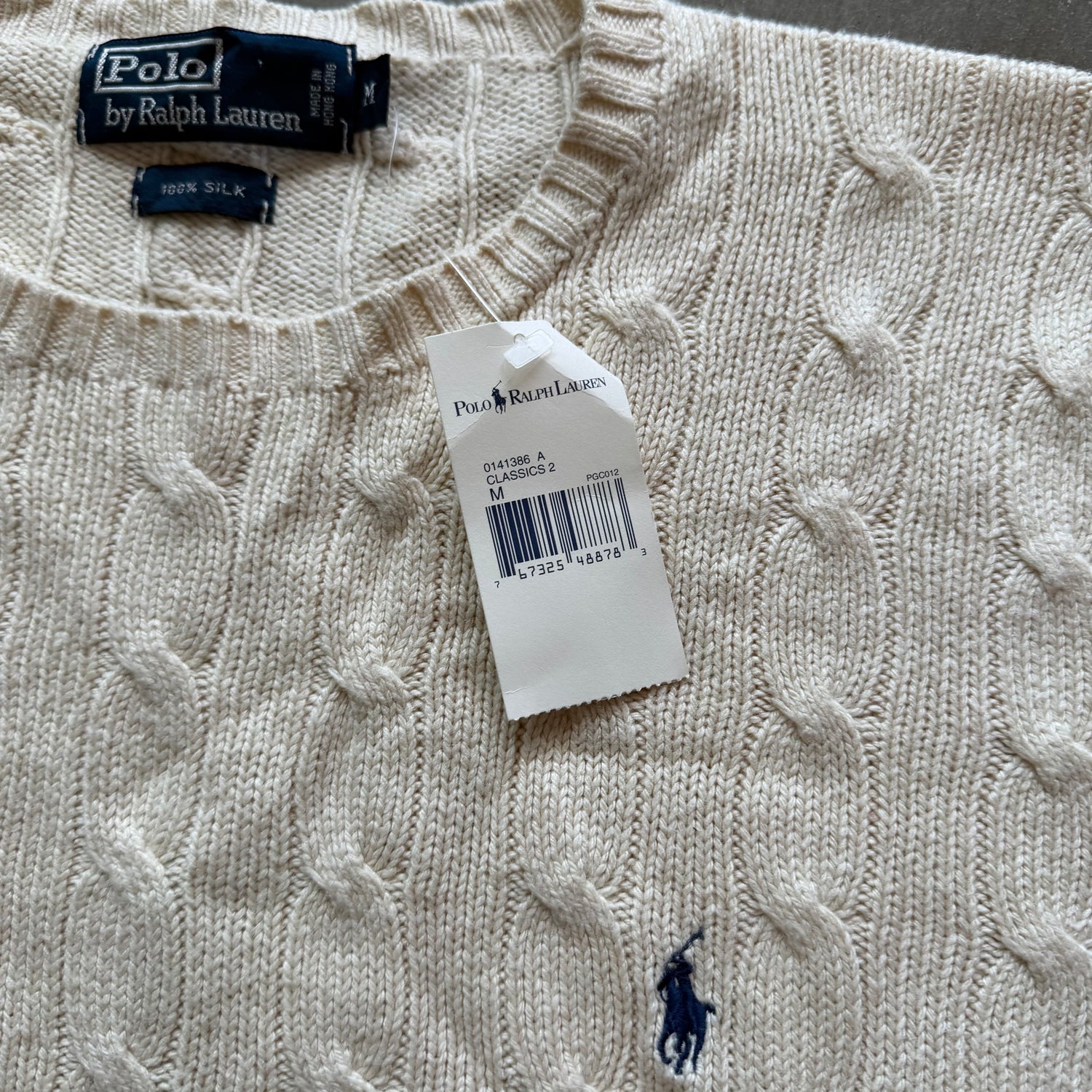 M Brand New Silk Polo Sweater
