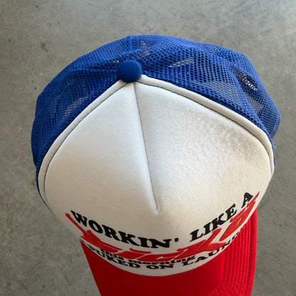 Sicko Puked On Laundry Trucker Blue Red