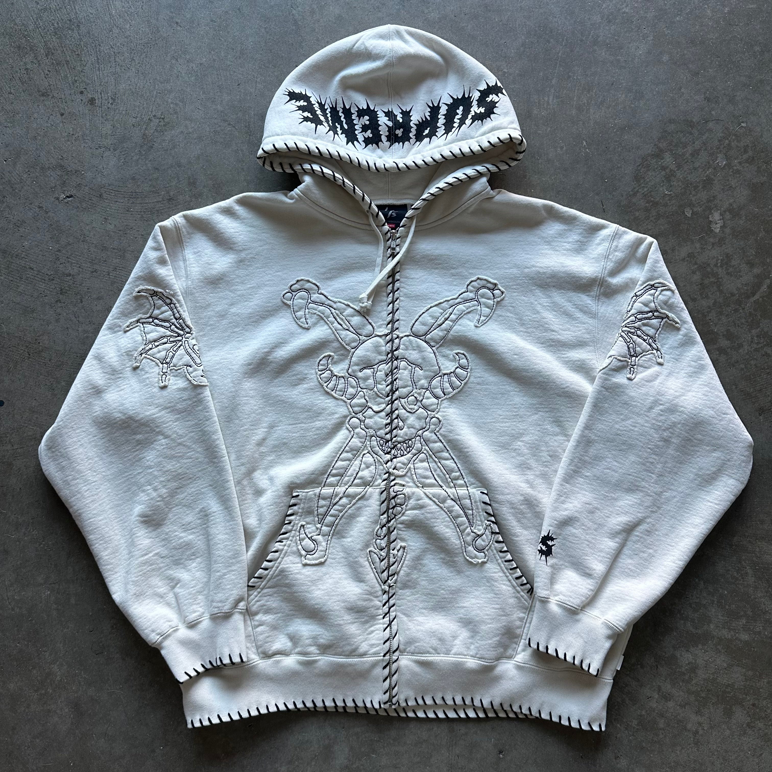 XXL Yohji x Supreme Cream Skull Full Zip