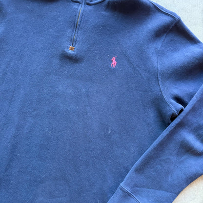 M Navy Polo Quarter Zip