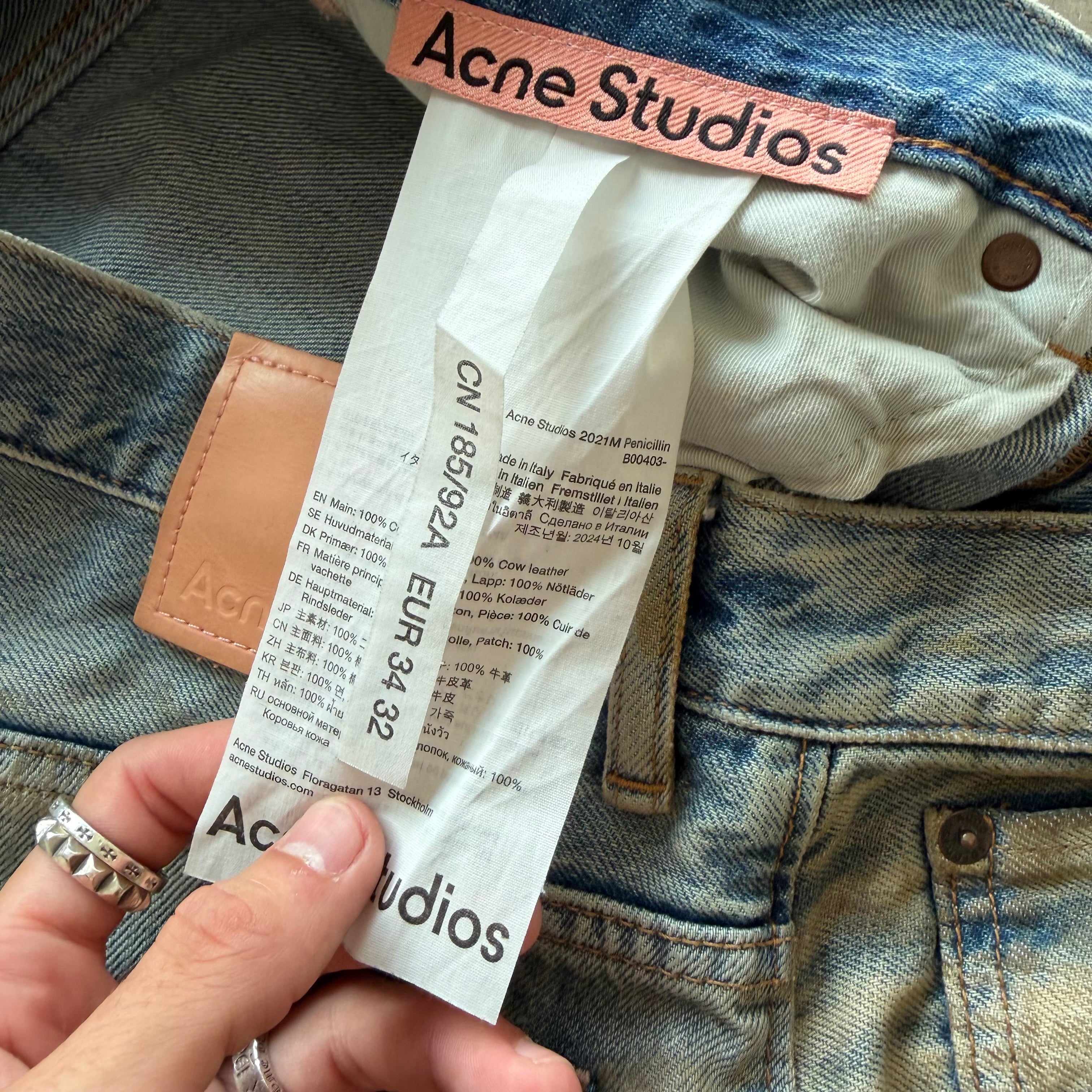34x31 Acne Studios Mudwash Jeans