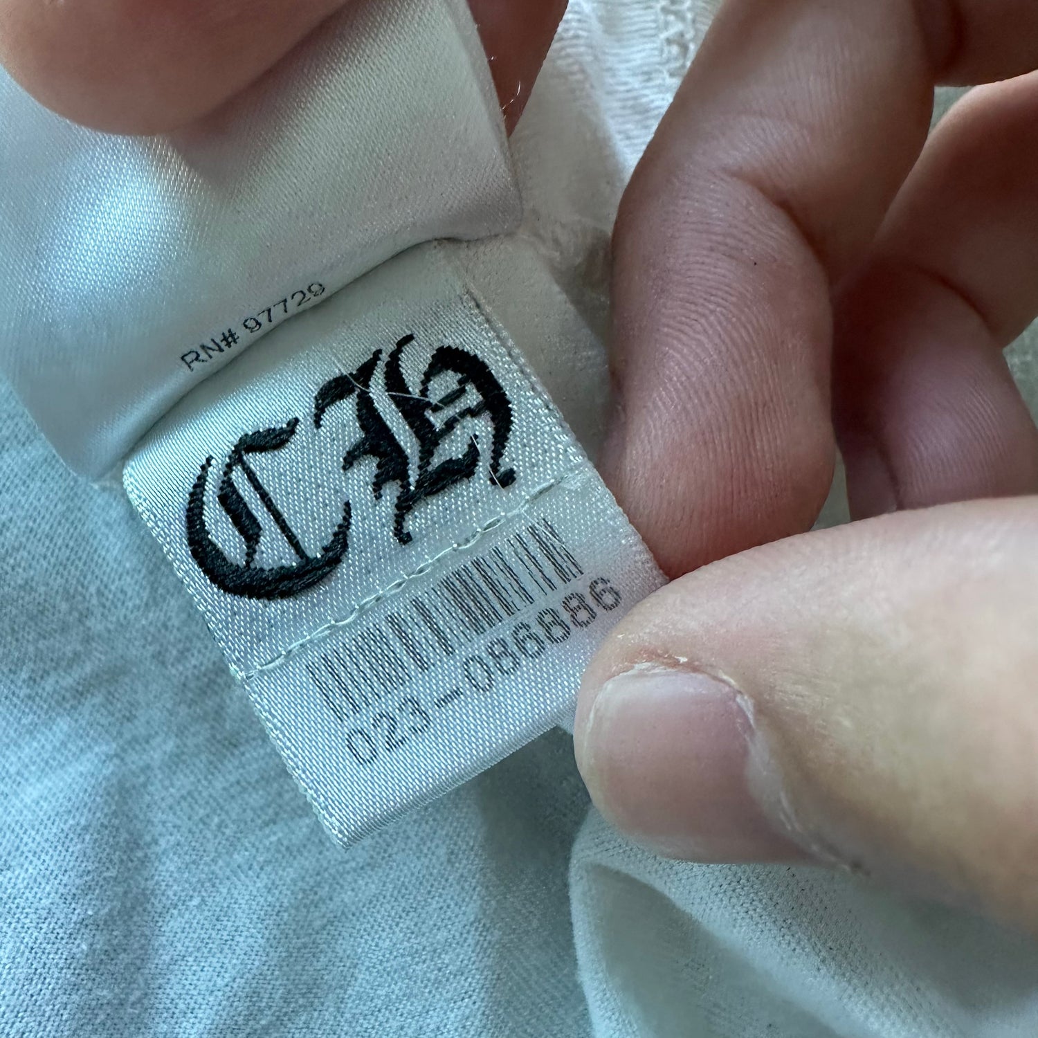 L Green/White Chrome Hearts Crosses Tee
