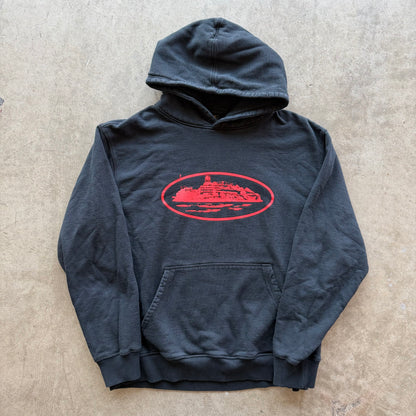 XL Corteiz Red Alcatraz Logo Hoodie