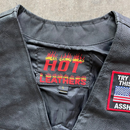 L 90s Harley Leather Vest