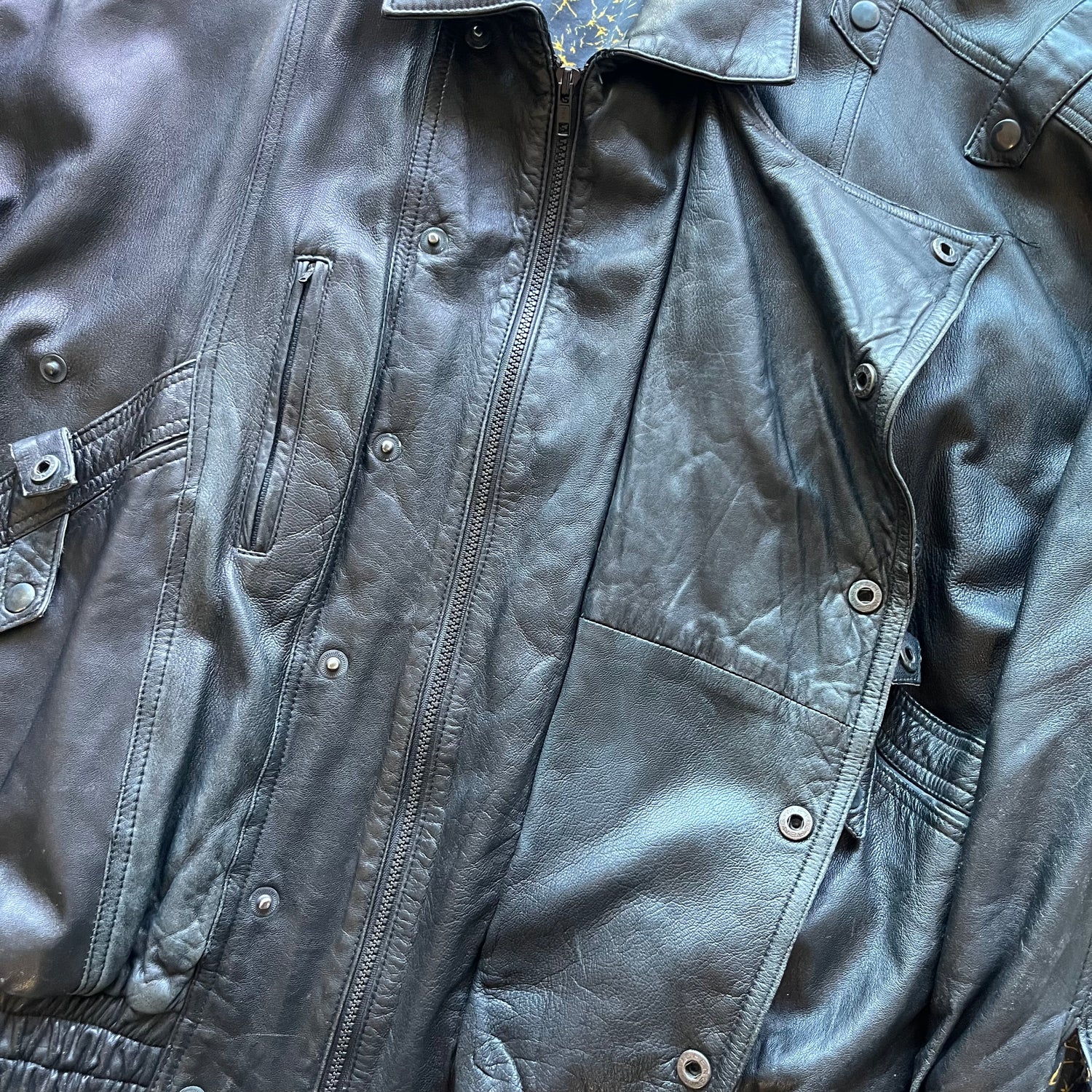 XL 90s Echtes Leder German Leather Jacket