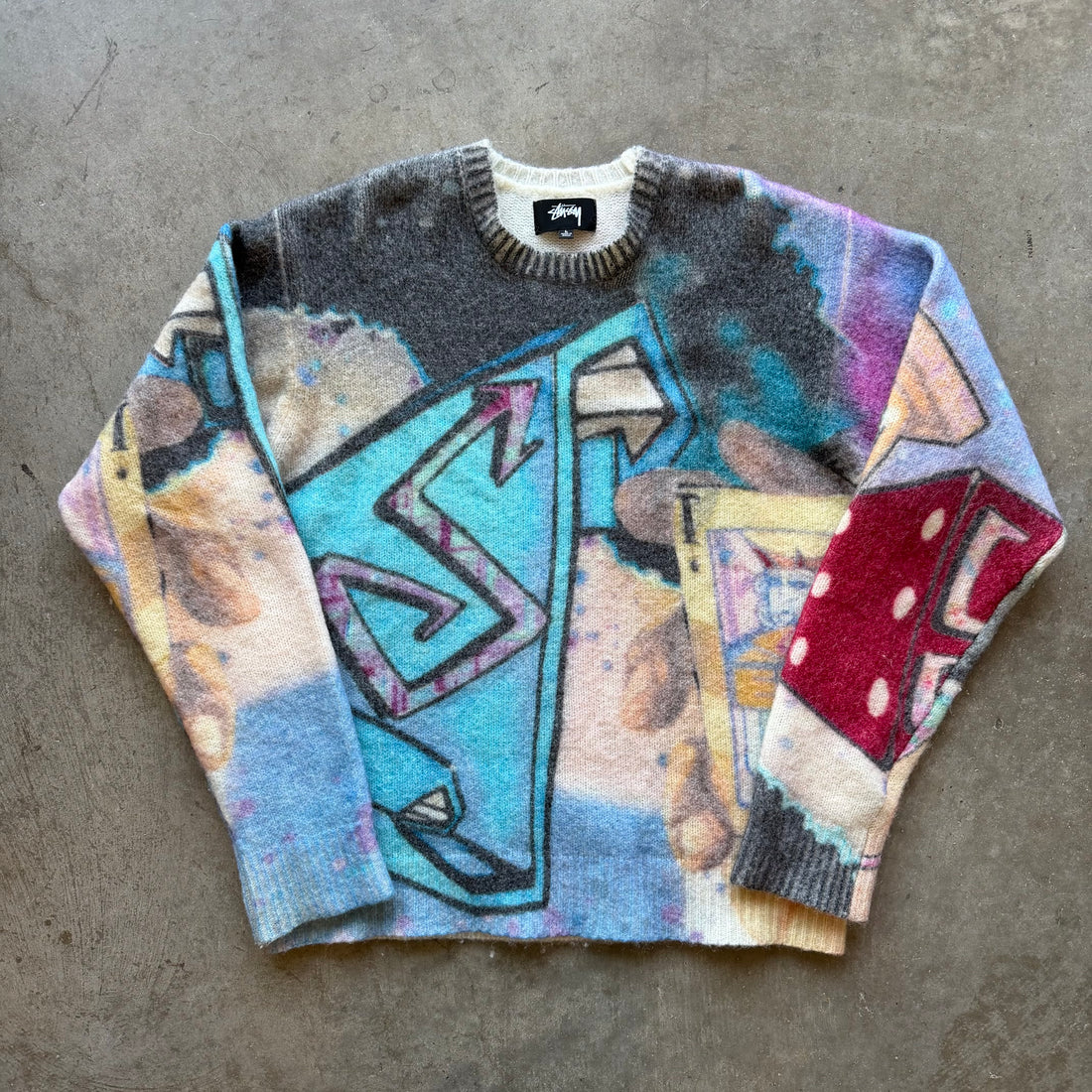 L Stussy Graffiti Sweater