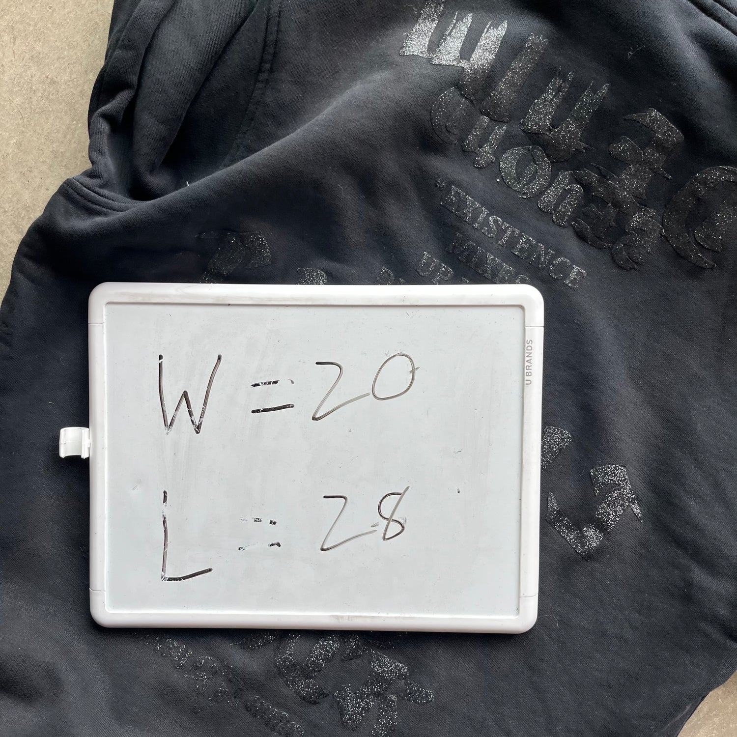 L Black Sparkle Evisu Hoodie