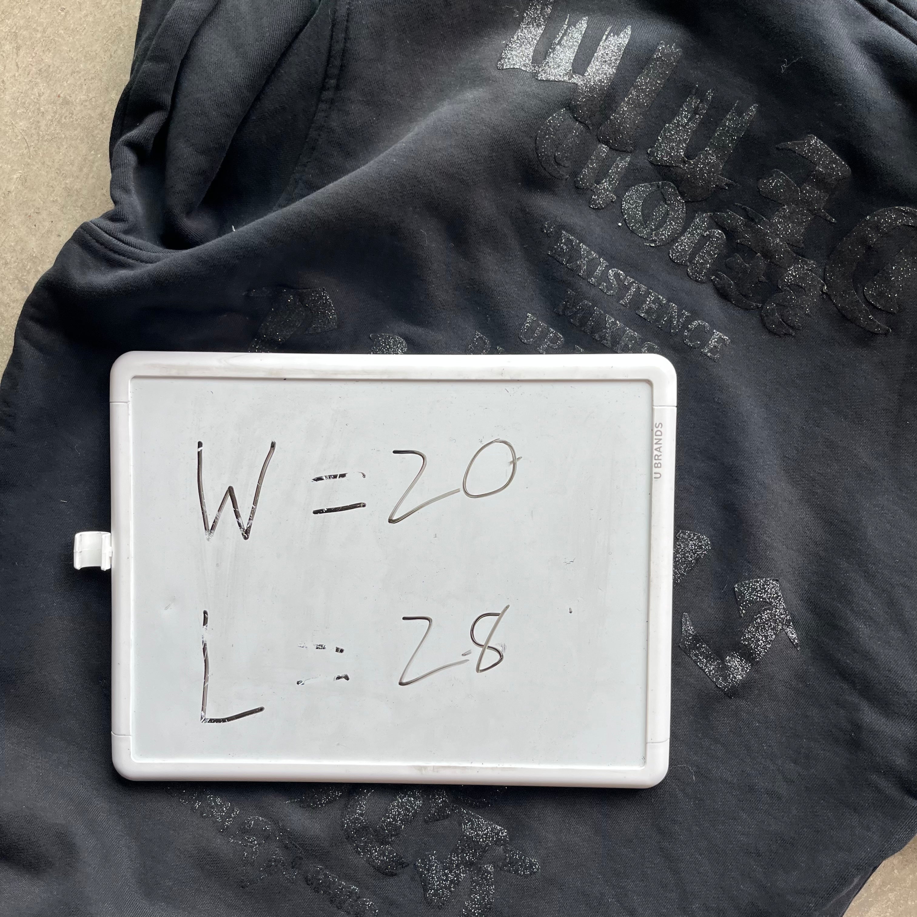 L Black Sparkle Evisu Hoodie