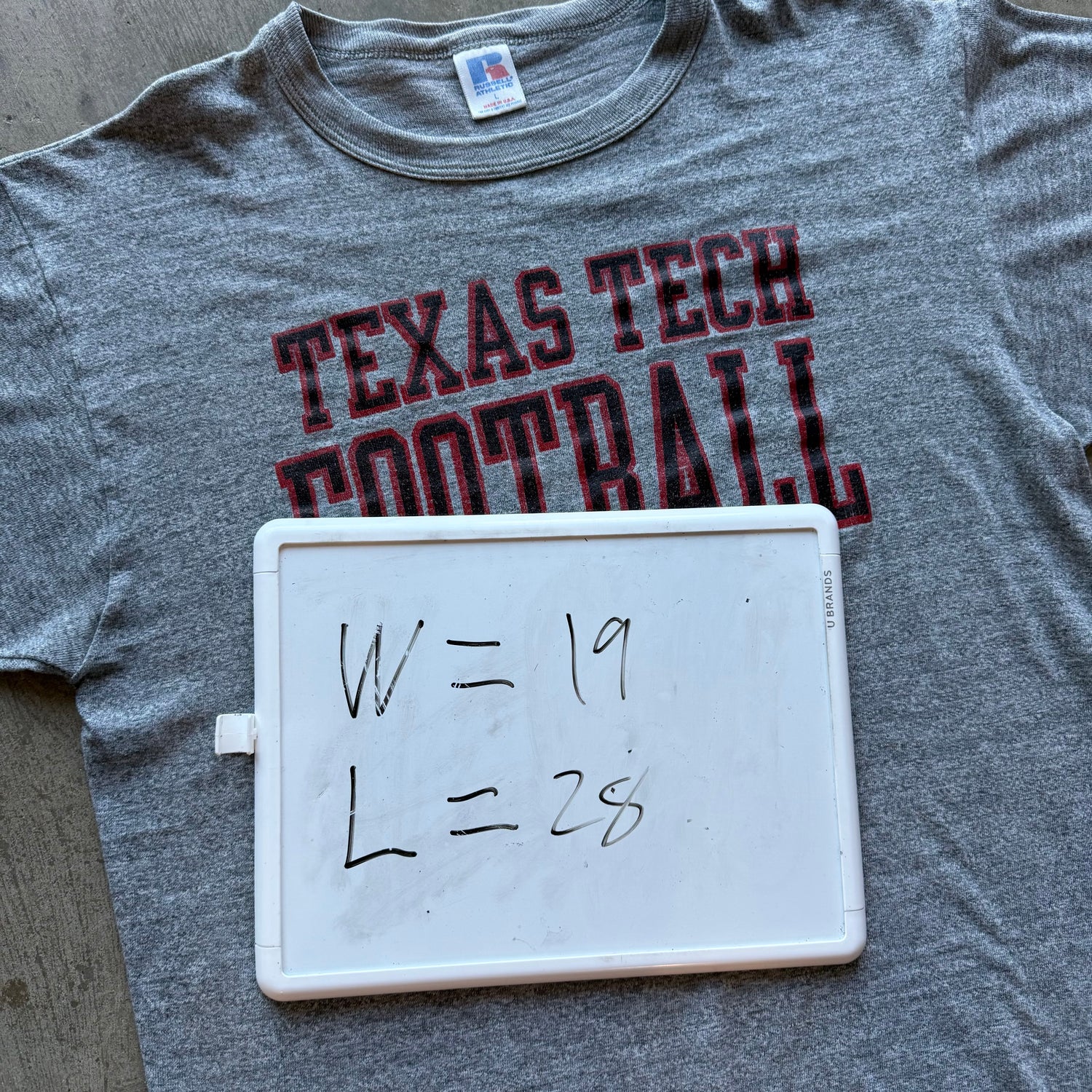 L 90s Texas Tech Football Tee