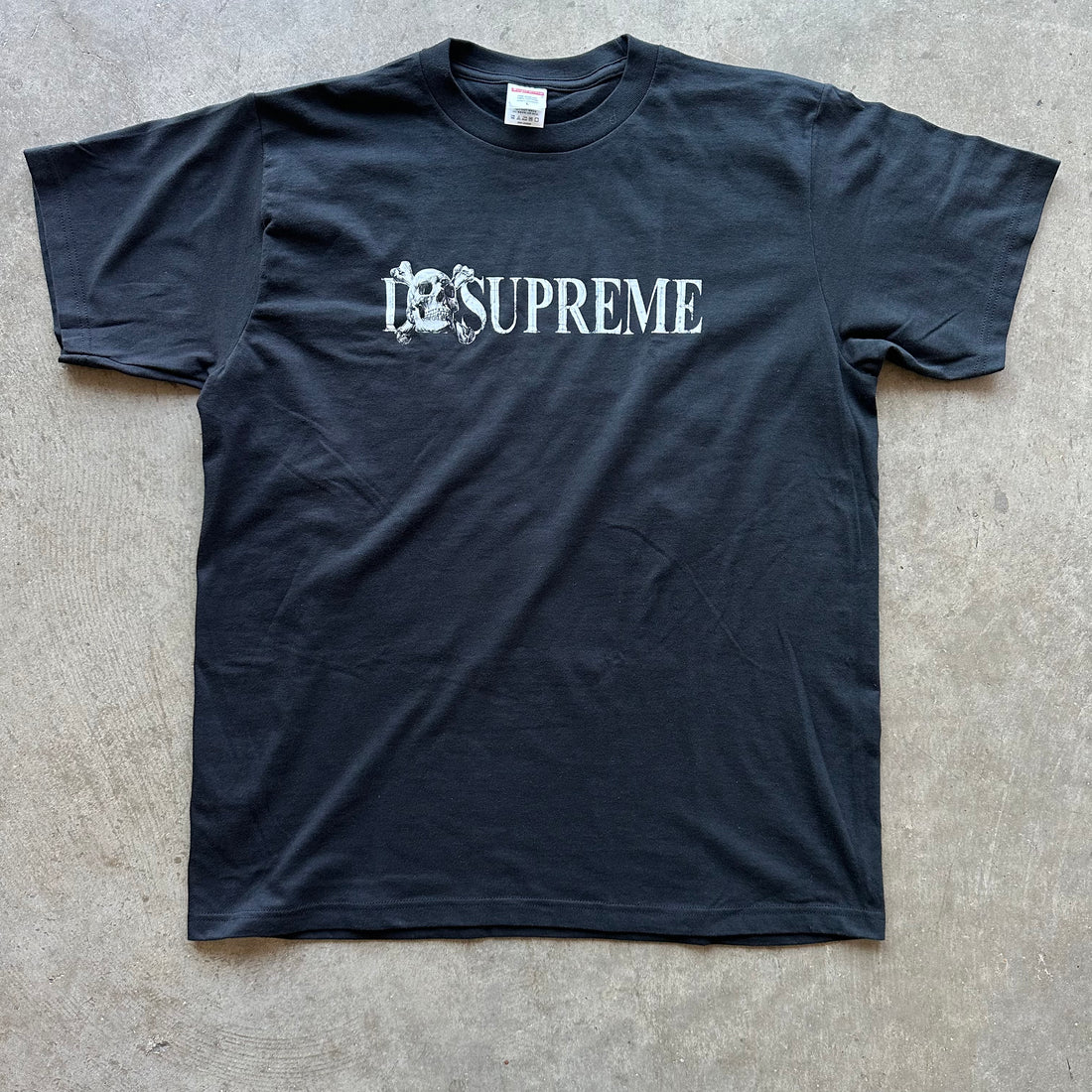L Black Supreme Skull Tee