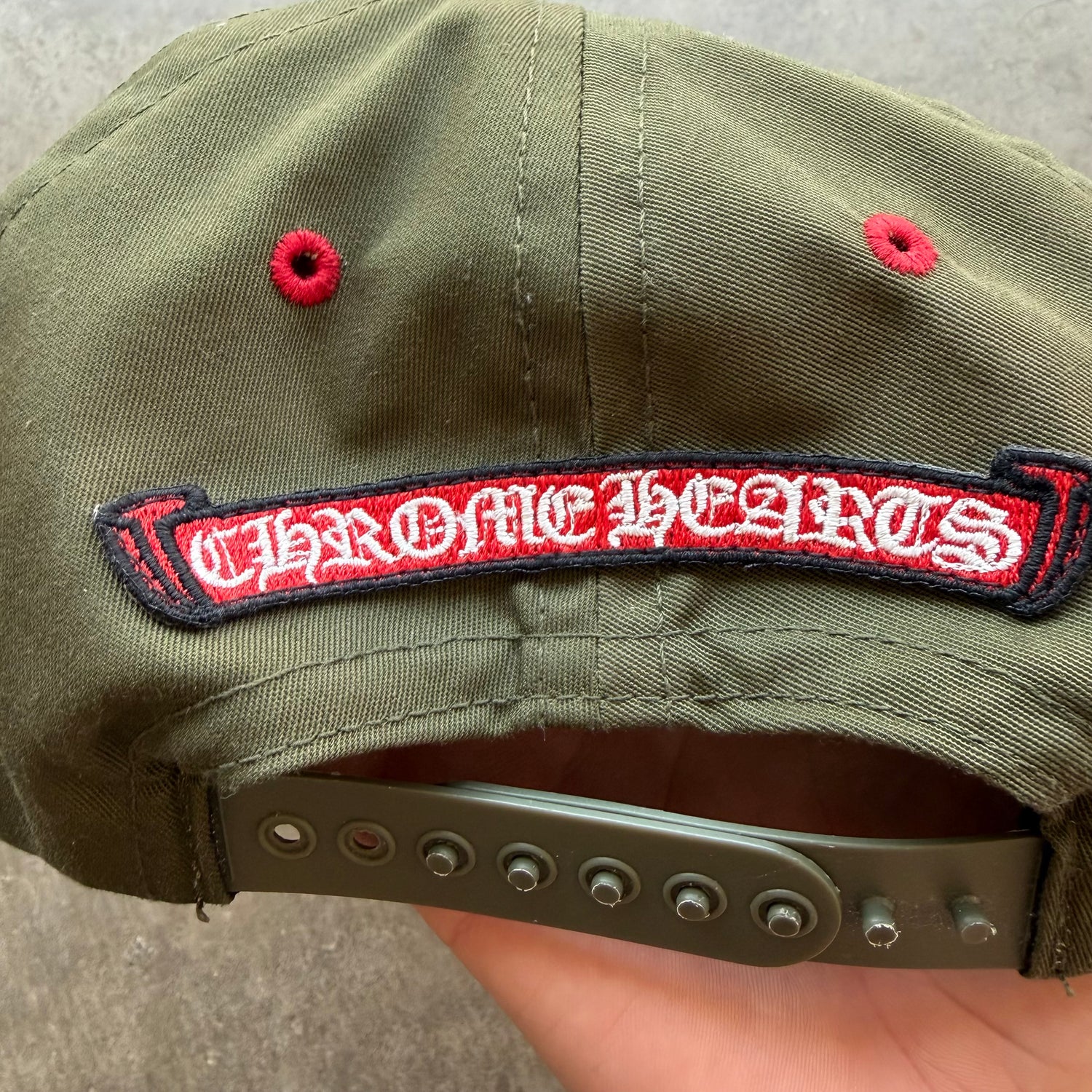 Green Chrome Hearts Hollywood Hat