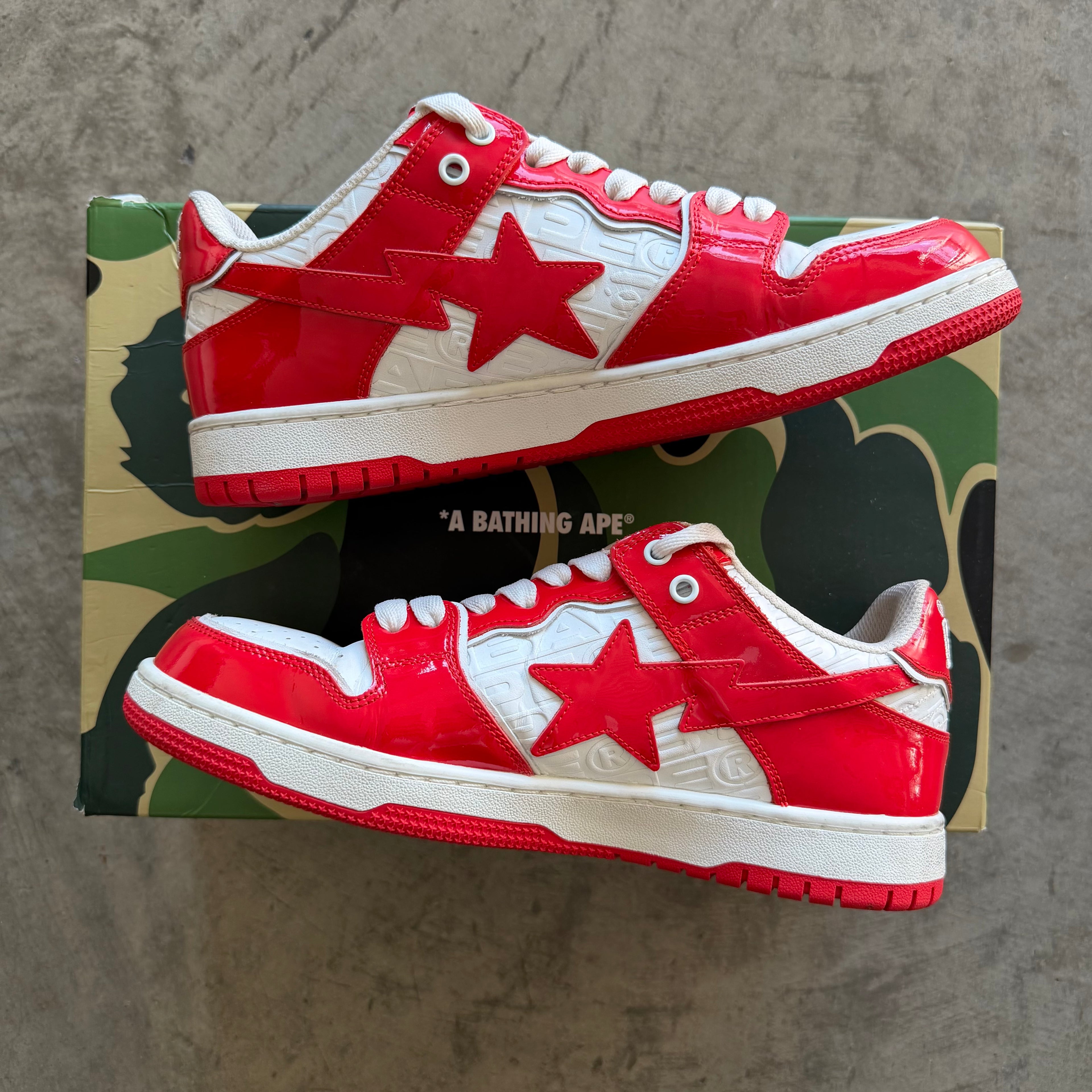 8.5 Bapesta Patent Red