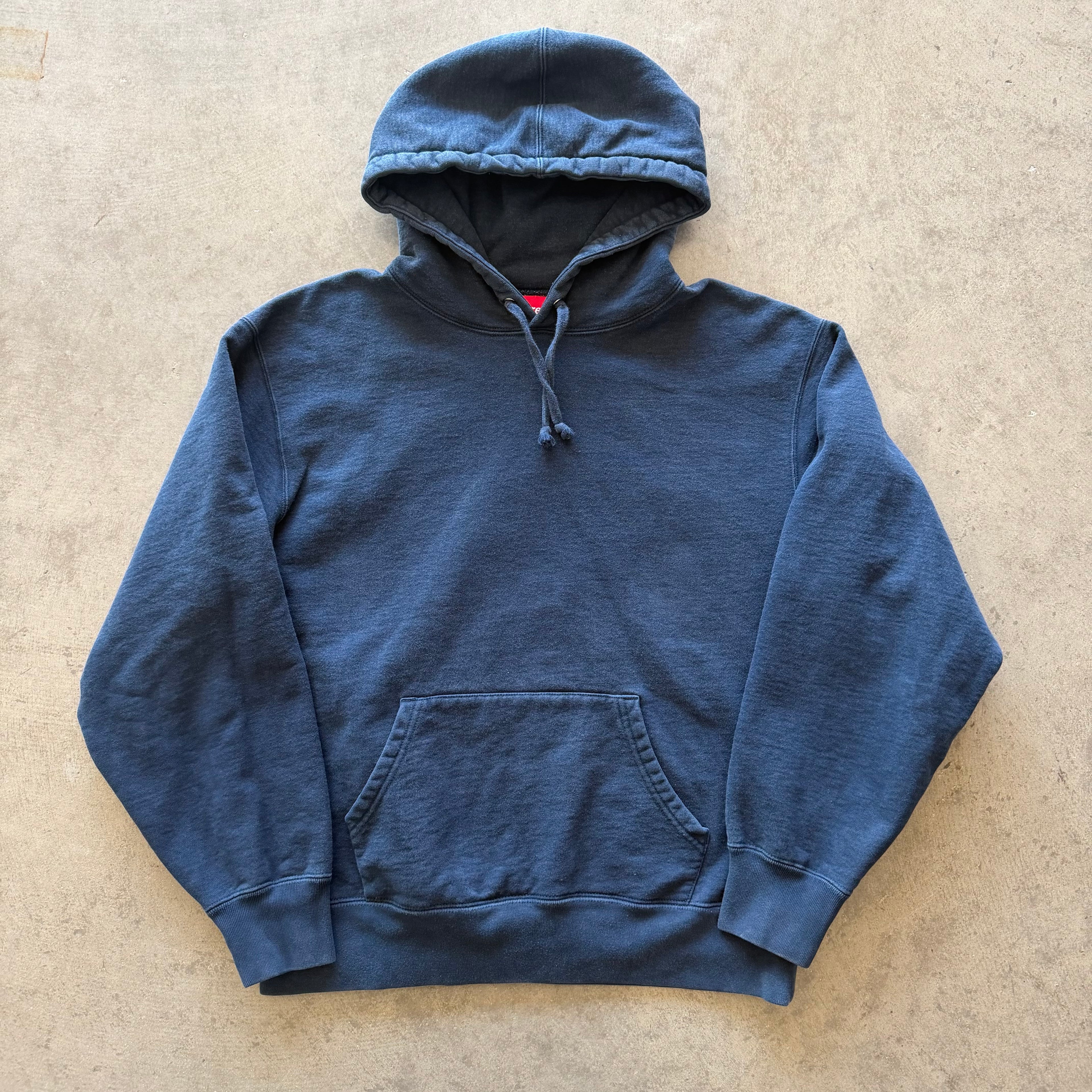 M Supreme Satin Appliqué Hoodie Navy