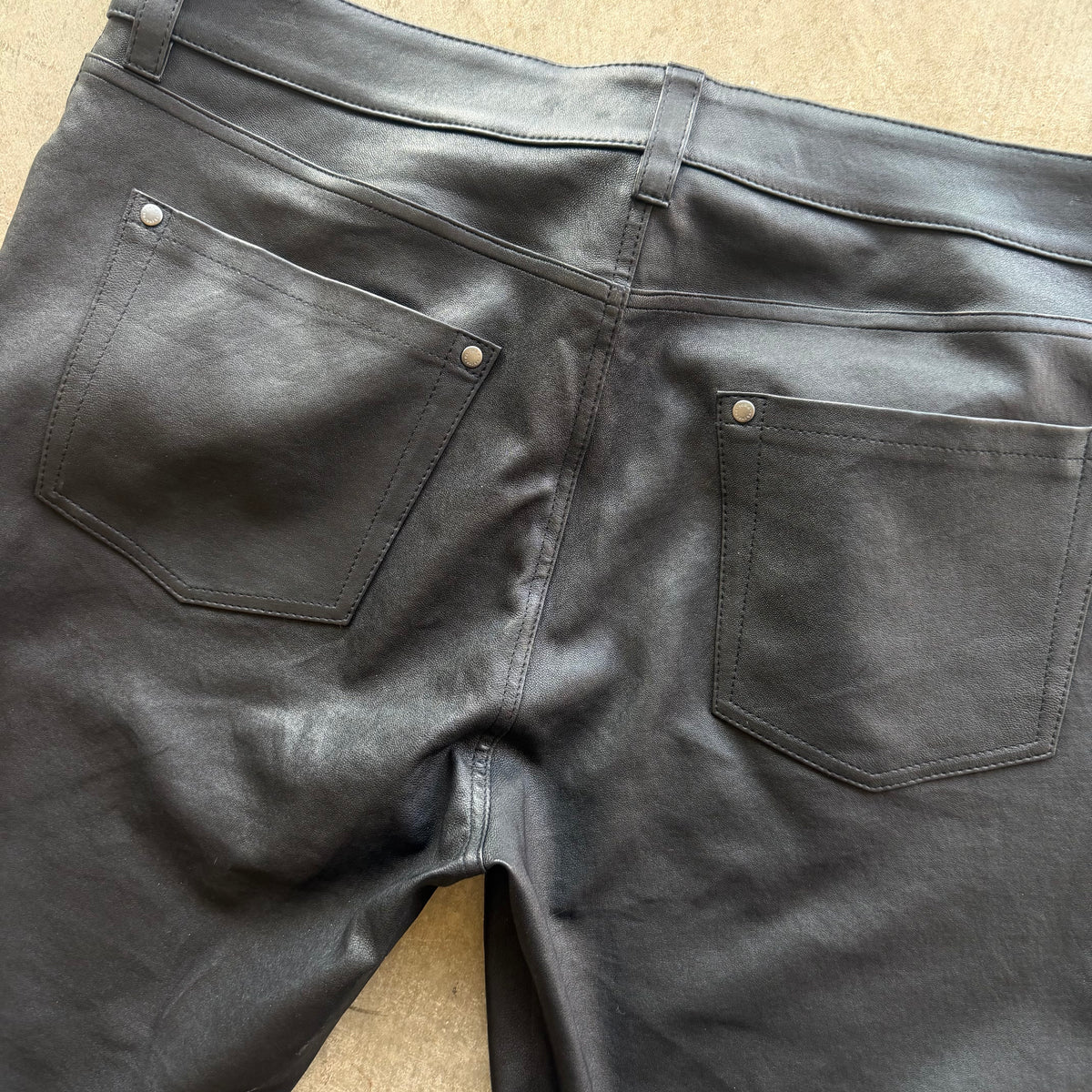 36x33 John Varvatos Rocker Leather Pants