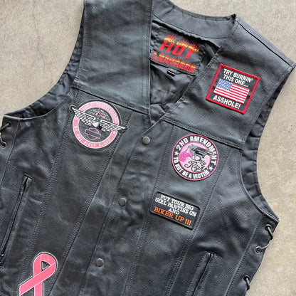 L 90s Harley Leather Vest