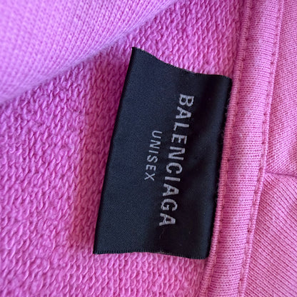 XXL Balenciaga Distressed Pink Polo Zipup