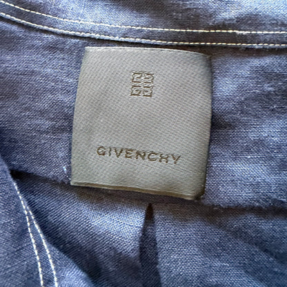 XXL Givenchy Denim Embroidered Button Up Shirt