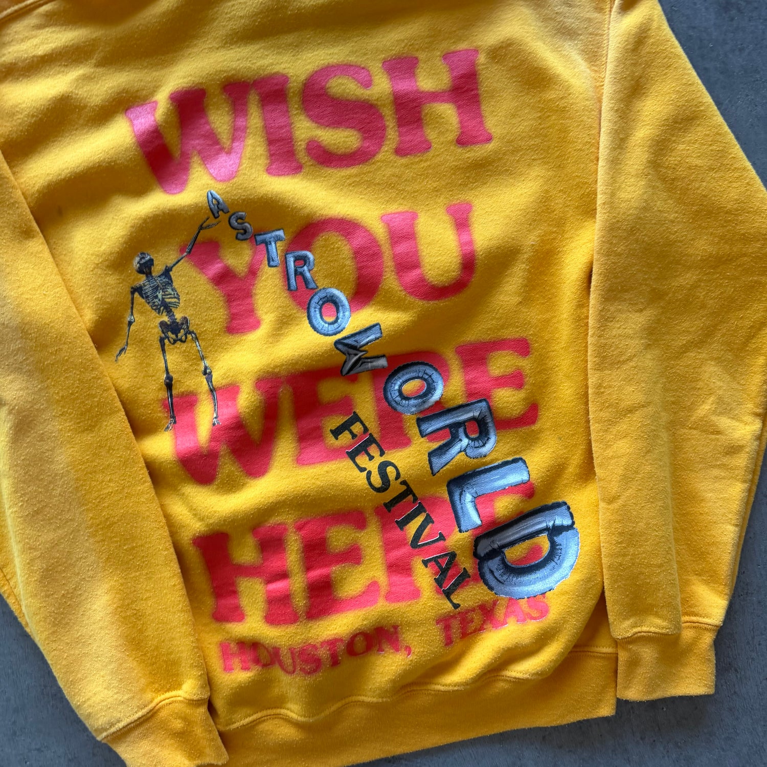 S Astroworld Wish You Were Here Hoodie Yellow
