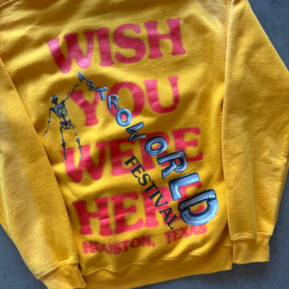 S Astroworld Wish You Were Here Hoodie Yellow