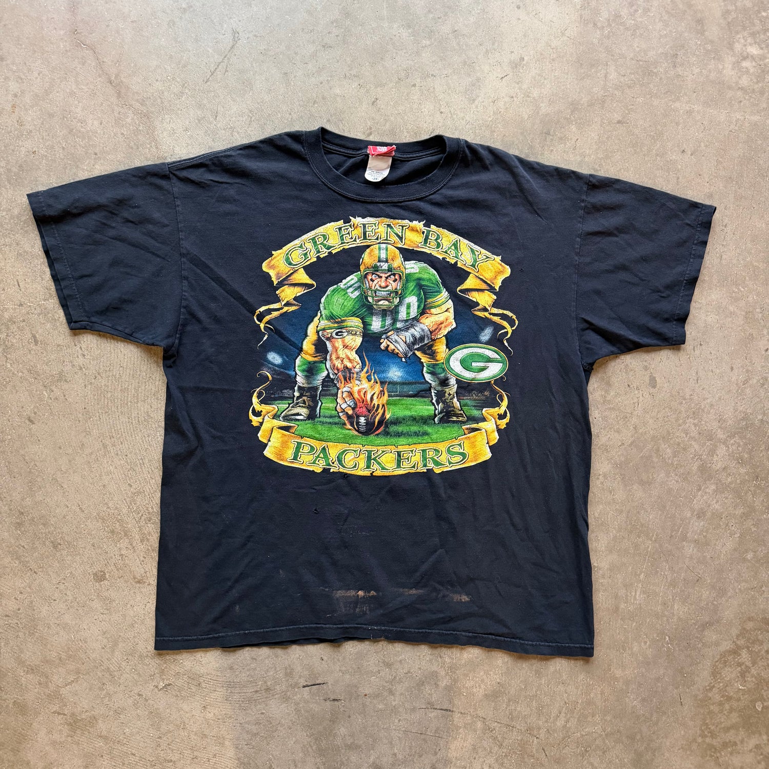 XXL Faded Packers Tee