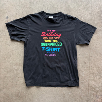 M Vetements Birthday Shirt Black
